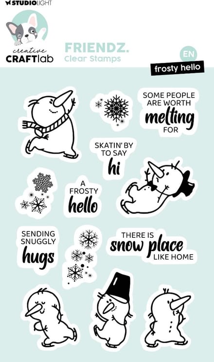 Clear stamps Frosty hello - Friendz nr. 570