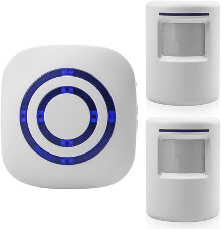 Draadloos Doorgangsalarm - Bewegingsmelder Alarm - Winkel Beveiliging - Groot Bereik - 70 Meter - Wit