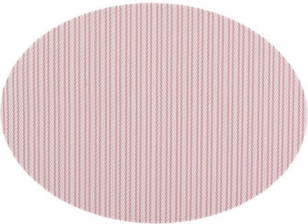 ZICZAC - Placemat FALLON - SET/6 - Polyblend - Dubbelzijdige placemat, Beschermt de tafel, elegant ontwerp - Ovaal - 33x45 cm - Rood