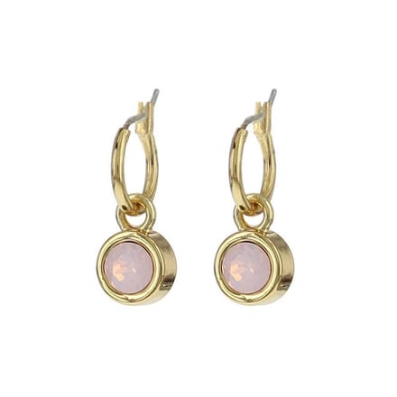 BIBA 80313 Oorhangers goud Roze Water Opaal