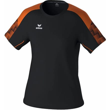 Erima Evo Star T-Shirt Dames - Zwart / Oranje | Maat: 42