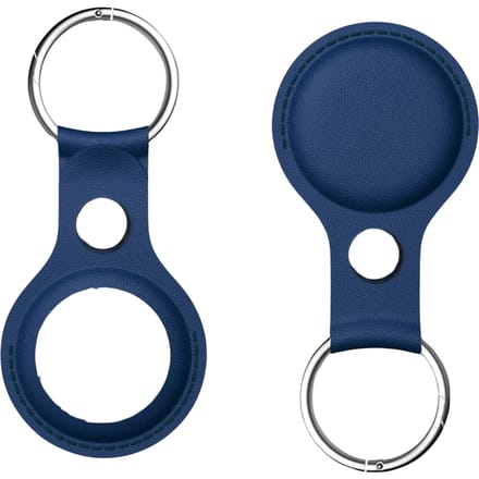 Comfycase AirTag Lederen Sleutelhanger Blauw