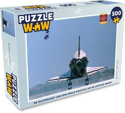 Puzzel De achterkant van een space shuttle op de opstijg baan - Legpuzzel - Puzzel 500 stukjes