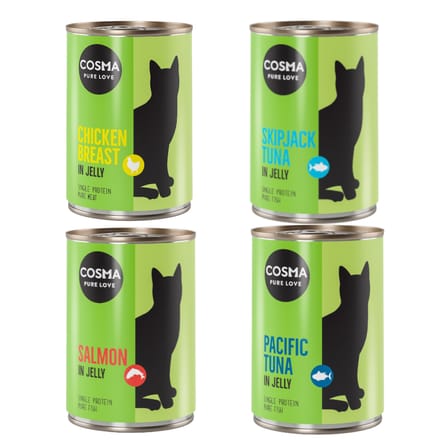 6x400g in Gelei (Mixpakket) Cosma Original Kattenvoer