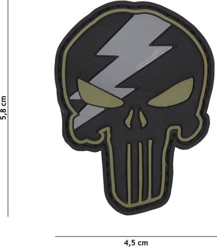 101 Inc Embleem 3D Pvc Punisher Thunder Groen  9007
