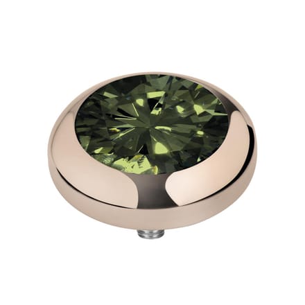 Melano Vivid Basic CZ Steentje Olive Rosé | 7 mm