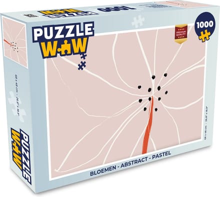 Puzzel Bloemen - Abstract - Pastel - Legpuzzel - Puzzel 1000 stukjes volwassenen