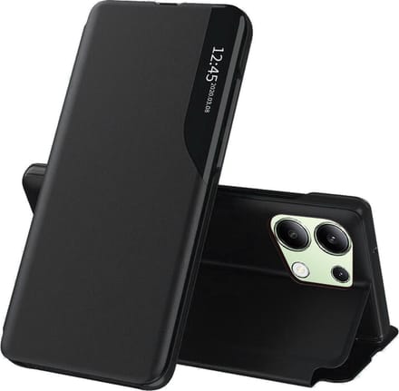 Hoesje geschikt voor Xiaomi Redmi Note 13 4G - Techsuit eFold Book Case - Zwart