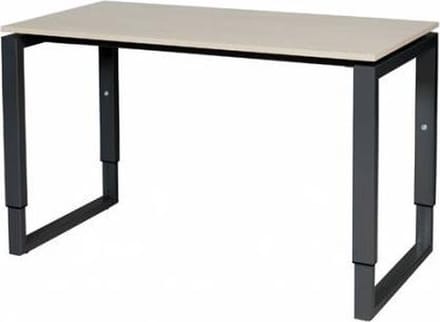 Verstelbaar Bureau - Plus 120x60 Eiken - zwart frame