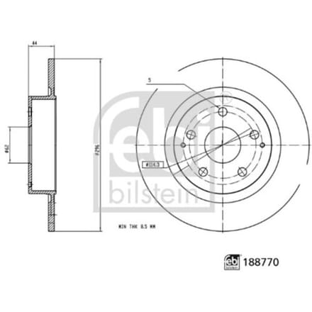 Remschijf FEBI BILSTEIN 188770, 1 stuk