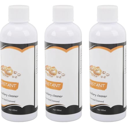 3 Flessen 100ml Sieradenreiniger Vloeistof Oppervlakteverzorgingsoplossing Decontaminatie Reinigingsmiddel voor beige