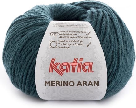 Katia Merino Aran - 44 donkerturquoise - Merinogaren