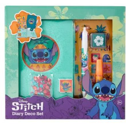 Disney Stitch dagboek decoset fluffy, met 4-kleuren pen en stickers