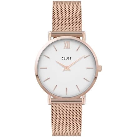 Cluse Minuit Mesh White, Rose Gold Colour