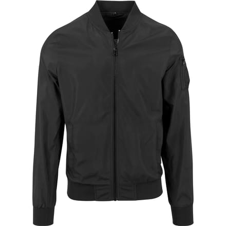 Build your Brand Nylon Bomber Jacket BY045 - Black - M