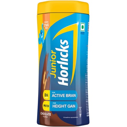 Horlicks Junior Chocoladesmaak Gezondheidsdrank voor Peuters 500 g Pot Hersengroei Immuniteit