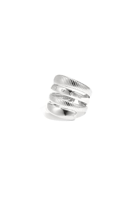Gelaagde ring met streepjes design