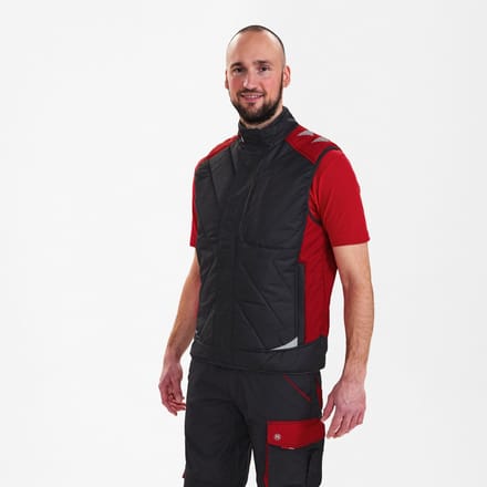 Engel Galaxy gewatteerd bodywarmer 5850-193 - Anthracite Grey / Tomato Red - 3XL