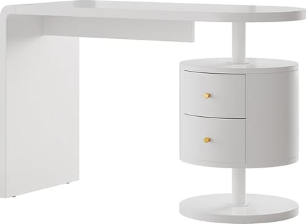 Vicco Lara Kaptafel – 120 cm met 2 laden Wit