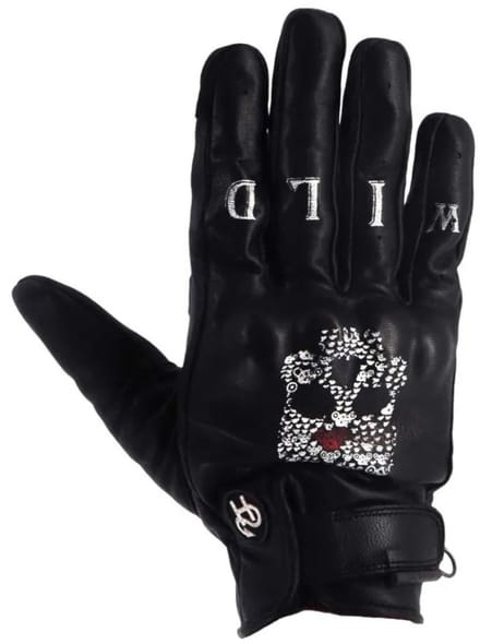 Helstons Skull Leren Handschoenen Zwart L Man