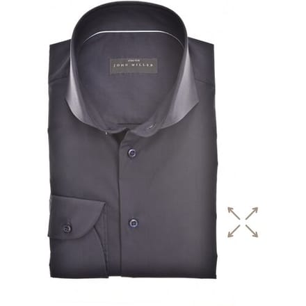 John Miller Overhemd Tailored Uni Stretch Navy / male
