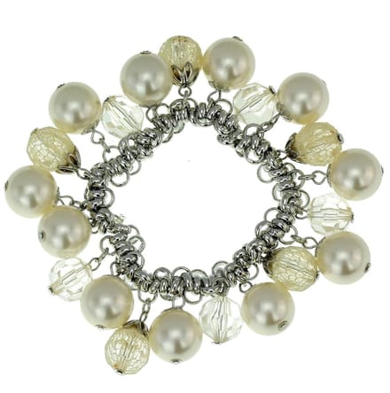 Behave - elastische armband - parel look - feestelijk klassiek detail