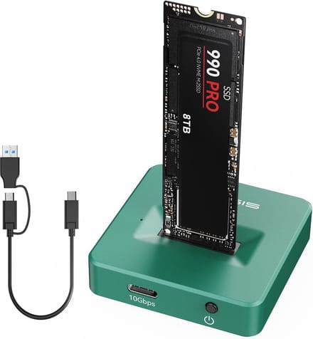 SSD Behuizing - M.2 Adapter - Snelle Data Transfer - NVMe SATA Compatibel - 10 Gbps - Aluminium