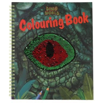 Dino World Colouring Book with Reversible Seqins