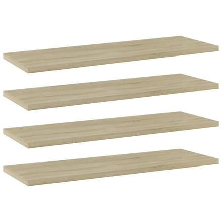 vidaXL - Wandschappen - 4 - st - 60x20x1,5 - cm - spaanplaat - sonoma - eikenkleurig