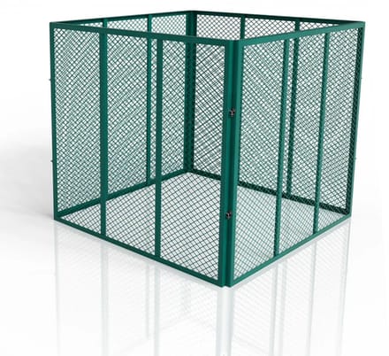 Metalen compostbak / Tuincompostbak / Bladkorf - Tuinafval - 450L - Donkergroen