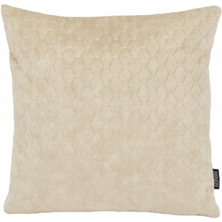 Nera Velvet Beige Kussenhoes | Velvet / Quilted Polyester | 45 x 45 cm | Crème