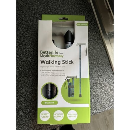 Betterlife - Opvouwbare - Verstelbare wandelstok - Loopstok ouderen -Zwarte afwerking