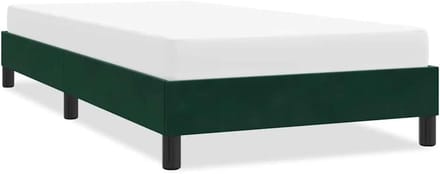 Bedframe - Slaapmeubel - Rustgevende Slaap - Fluwelen Bekleding - 90 x 210 cm - Donkergroen
