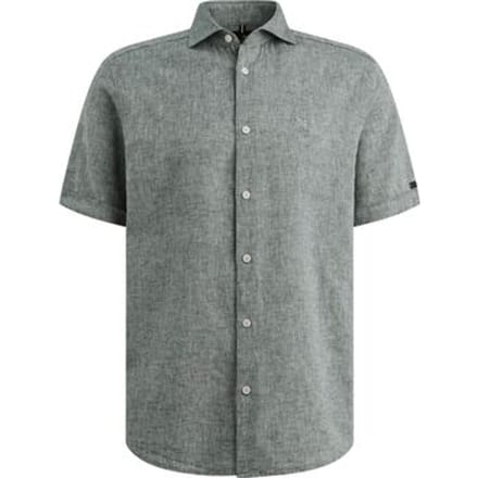 Overhemd Korte Mouw Vanguard Short Sleeve Overhemd Linnen Blend Lichtblauw