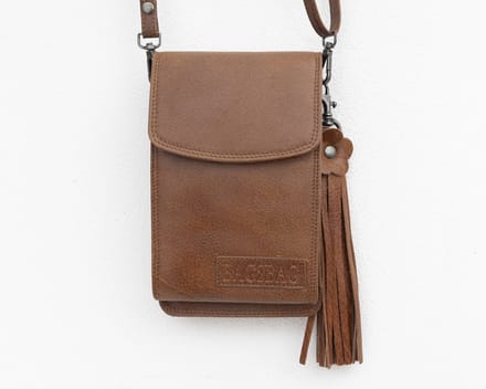 Bag2Bag Wallet | Clutch | Heuptasje Yuka XXL Porto Cognac