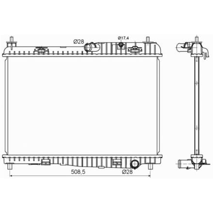 Radiator, motorkoeling NRF 53152