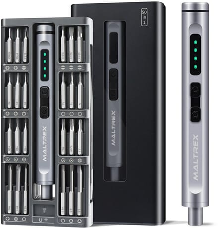 50in1 Elektrische Schroevendraaier - Precisie Schroevendraaierset – USB-C – LED Licht – Magnetische Bitset – Gereedschap