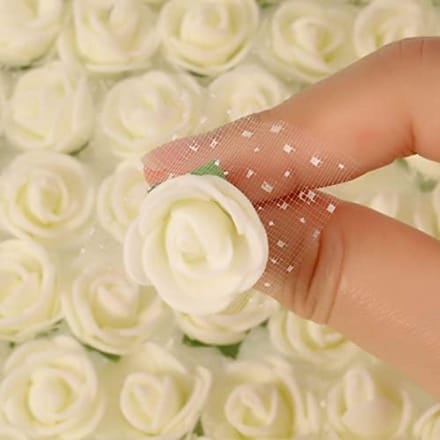 Set van 144 kleine kunstbloemen voor creatieve decoratie