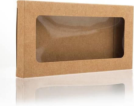 Kraftdoosjes met Venster 7x1,4x13,8cm (25 stuks)