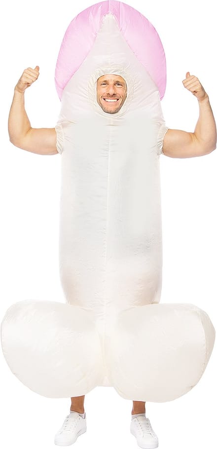 FUNIDELIA Opblaasbare Penis Kostuum voor volwassenen - One Size