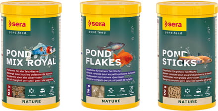 Sera Bundle Pond Flakes + Pond Sticks + Pond Mix Royal 1.000ML
