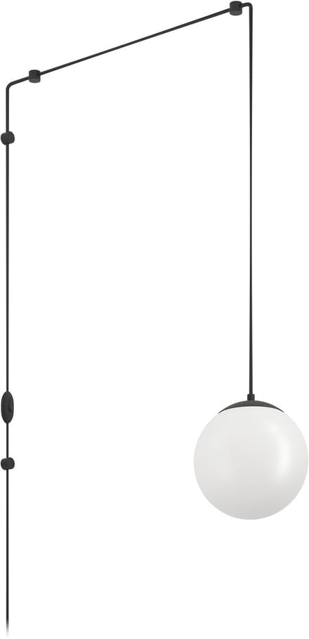 EGLO Rondo 3 Hanglamp - E27 - Staal|Glas|Kunststof - Zwart|Wit
