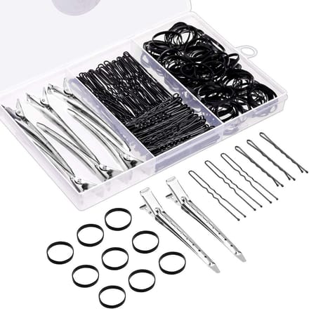Grote Haaraccessoires Set 306 Delen: Haarspelden, Bun Pins, Elastiekjes & Clips voor Kapsels