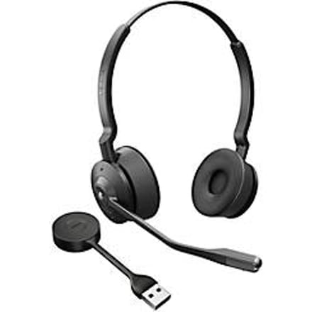 DECT-headset Jabra Engage 55 Stereo, draadloos, USB-A-adapter, compatibel met Unified Communications, batterij tot 13 uur