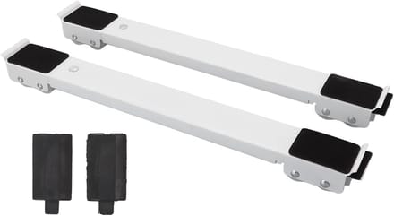 Wasmachine Roller Beugel - Apparaat Roller Onderstel - Meubels Verplaatsen - Uitschuifbaar Heavy Duty - 300KG Draaglast - Wit