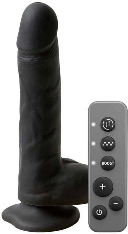 Strap-On-Me - Roterende & Vibrerende Realistische Dildo - Zwart