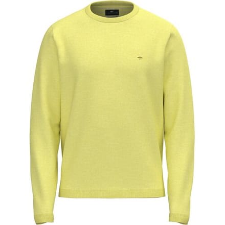 Fynch-Hatton Trui O-Neck Light Air Cotton Pale Yellow / male
