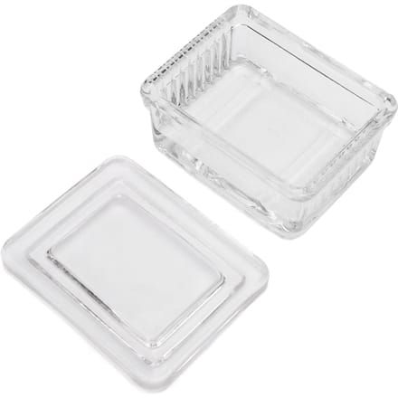 Glazen Kleurpot met Deksel Dierlijke en Plantaardige Specimens Objectglaasjes Kleurbak Heldere Container voor white