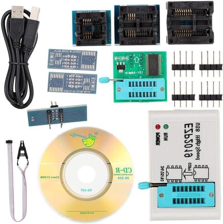 EZP2019 snelle USB SPI programmeur met 4 bases getest voor blok 24 EEPROM, voor 25 Flash 93 EEPROM, etc.