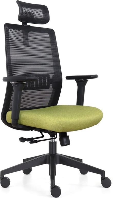 IVOL Ergonomische Bureaustoel Napoli Deluxe 4D Limegroen - Volwassenen - Verstelbaar - Netbekleding